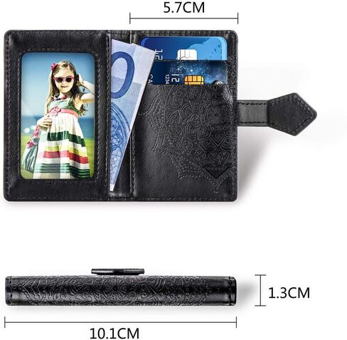MEUPZZK Cell Phone Wallet Slim 3M Adhesive Credit Card Holder Stick on Wallet Cell Phone for iPhone/Android/Samsung Galaxy and Most Smartphones (A-Black) in Saudi Arabia