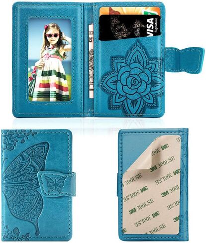 MEUPZZK Cell Phone Wallet Slim 3M Adhesive Credit Card Holder Stick on Wallet Cell Phone for iPhone/Android/Samsung Galaxy and Most Smartphones (A-Black) in Saudi Arabia