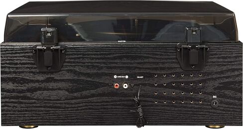 Crosley CR7010A-BK Ridgemont 3-Speed Turntable with Bluetooth, AM/FM Radio, CD Player, Cassette Deck, and Aux-in in Saudi Arabia