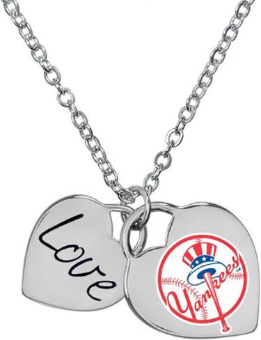 Game Time New York Yankees MLB Ladies Heart Necklace in Saudi Arabia
