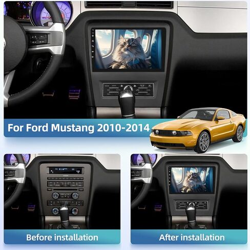 Android 13 Car Stereo for Ford Mustang 2010 2011 2012 2013 2014 - [2+64G] Wireless CarPlay and Android Auto - 10.1 inch Touchscreen Ford Headunit - WiFi/EQ/GPS/MirrorLink/SWC + AHD Backup Camera in Saudi Arabia