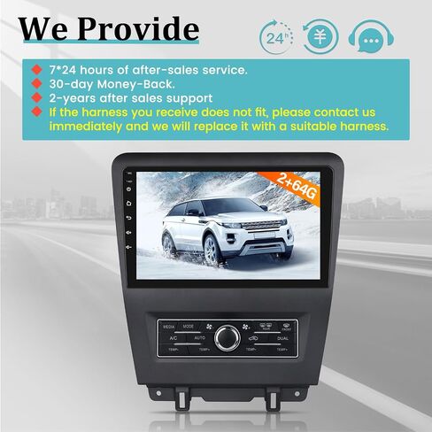 Android 13 Car Stereo for Ford Mustang 2010 2011 2012 2013 2014 - [2+64G] Wireless CarPlay and Android Auto - 10.1 inch Touchscreen Ford Headunit - WiFi/EQ/GPS/MirrorLink/SWC + AHD Backup Camera in Saudi Arabia