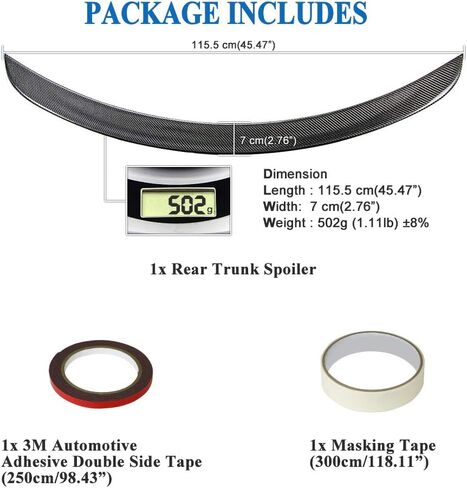 AeroBon Real Carbon Fiber Trunk Spoiler Compatible with 2012-2024 Tesla Model S Spoiler (H Style) in Saudi Arabia