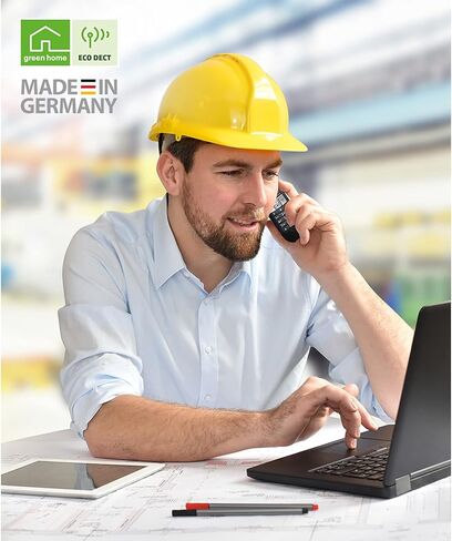 Gigaset E630A – Robust Landline Phone with Answering Machine - Made in Germany- Water Splash, Dust and Shock-Resistant, Cordless Phone for Workshops and Restaurants (Black, Pack of 1) in Saudi Arabia