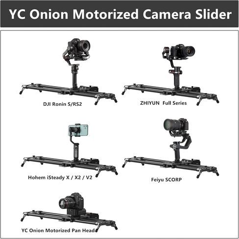 منزلق كاميرا YC Onion بمحرك 120 سم/47 بوصة مع ألياف الكربون للتحكم في التطبيق، يعمل مع Zhiyun WEEBILL-S/WEEEBILL LAB/Crane 3 LAB/Crane 3S/Crane 2S/Crane 2/Crane-M2 ومثبت Ronin RS 2 in Saudi Arabia