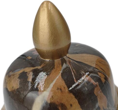 برطمان زنجبيل سيراميك بنمط رخامي مع غطاء برطمان معبد مزخرف للمنزل والمكتب وغرفة المعيشة وغرفة النوم in Kuwait