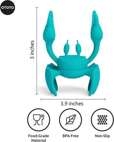 OTOTO Pack of 2 - Aqua the Crab Spoon Rest + Red the Crab Utensil Holder in Kuwait