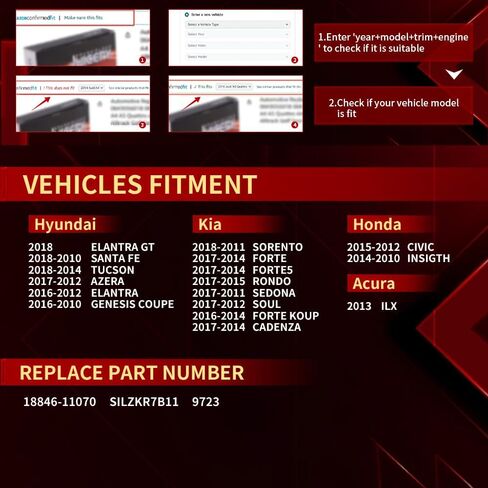 شمعات الإشعال SILZKR7B11 9723 18846-11070 مجموعة شمعات إشعال إيريديوم بديلة للسيارات مكونة من 4 قطع متوافقة مع Honda 2010-2015 Hyundai 2010-2018 Kia 2011-2018 in Kuwait