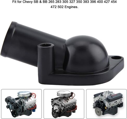 Tbest Thermostat Housing Kit,CNC Aluminum Alloy Water Neck Thermostat Housing 15??for SB & BB 265 283 305 327 Engines Black Sbc Water Neck thermostat housing 350 sbc thermostat housing in Saudi Arabia