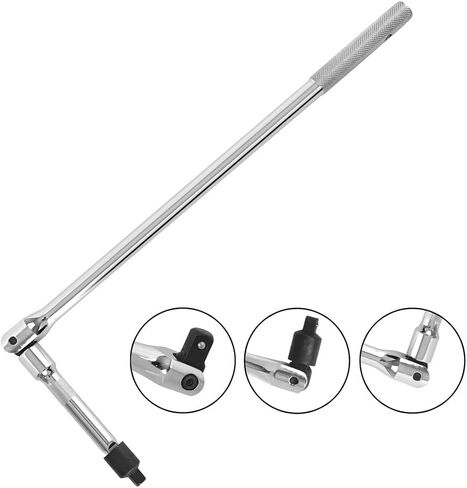 شريط كسر 18 بوصة 1/2 مع محول 1/2 إلى 3/8، شريط كسر قابل للدوران 180 درجة مع شريط تمديد 5 بوصة، مجموعة شريط كسر لكسر الصواميل والمسامير الصدئة والعنيدة والعالقة in Kuwait