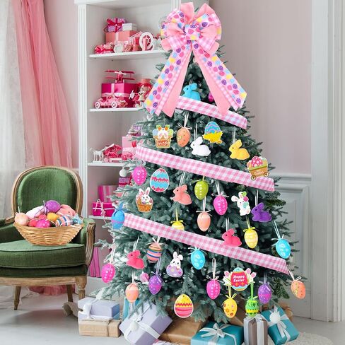 43 Pcs St. Patricks Day Tree Decorations Tree Ornaments St Patrick's Day Tree Topper Hat Bow Ribbon Tree Shamrock Coins Hanging Ornaments for Home Table Tree Party in Saudi Arabia