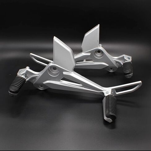 Minho Motorcyle Footpegs Right & Left Side in Aluminium Alloy Material Compatible with Honda Grom 2013-2016 Msx 125 SF, Black Color in Saudi Arabia