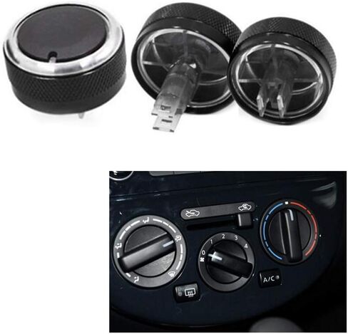 3 قطعة/المجموعة تصفيف السيارة تكييف الهواء التحكم في الحرارة مقبض مفتاح التشغيل AC مقبض اكسسوارات السيارات لنيسان تيدا NV200 ليفينا Geniss in Kuwait