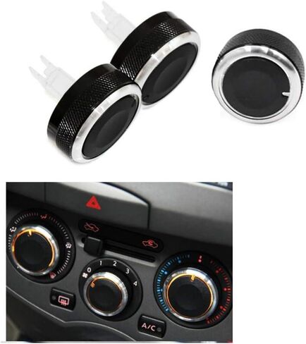 3 قطعة/المجموعة تصفيف السيارة تكييف الهواء التحكم في الحرارة مقبض مفتاح التشغيل AC مقبض اكسسوارات السيارات لنيسان تيدا NV200 ليفينا Geniss in Kuwait