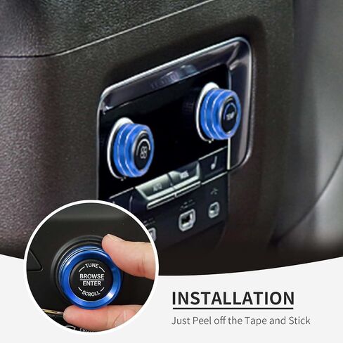 Linskip Dash Control Knob Trim Kit متوافق مع 2024 2023 2022 2021 Chevy Suburban، مناسب لسيارة شيفروليه تاهو 2021-2024، أغطية مقابض التبديل للملحقات الداخلية Suburban وTahoe (أحمر) in Kuwait