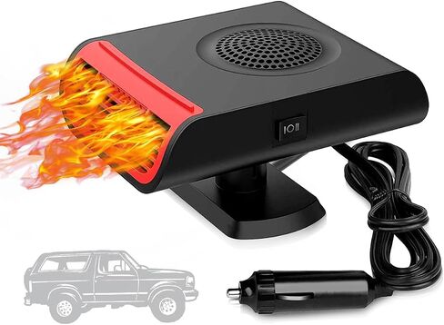 Car heater black, Portable Car Heater and Defroster, Car Heater That Plugs into Cigarette Lighter, 2 in 1 Fast Heating or Cooling Fan, Portable Heater for Car with 360-Degree in Saudi Arabia