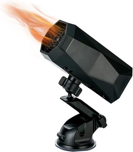 مزيل الصقيع لسخان السيارة، مزيل ضباب الزجاج الأمامي المحمول بقدرة 12 فولت 150 وات، وظيفة التسخين والتبريد مع قابس ولاعة السجائر وقاعدة دوارة 360 درجة، مروحة الزجاج الأمامي للسيارة مع حامل شفط لجميع السيارات in Kuwait