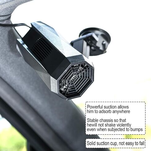 مزيل الصقيع لسخان السيارة، مزيل ضباب الزجاج الأمامي المحمول بقدرة 12 فولت 150 وات، وظيفة التسخين والتبريد مع قابس ولاعة السجائر وقاعدة دوارة 360 درجة، مروحة الزجاج الأمامي للسيارة مع حامل شفط لجميع السيارات in Kuwait