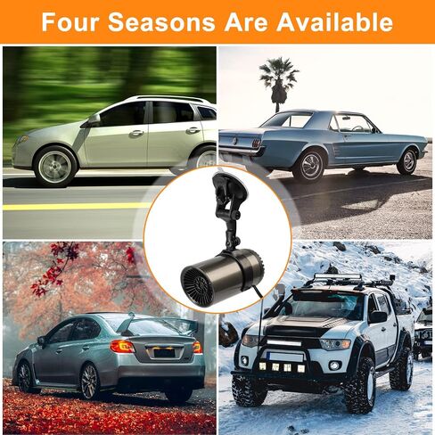 Car Heater, 12V 150W Portable Windshield Defogger and Defroster,2 in1 Fast Car Heater that Plugs into Cigarette Lighter with180 °Rotation Fit for All Car in Saudi Arabia