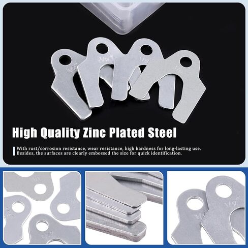Glarks 144Pcs 1/16" 1/64" 1/32" 1/8" Universal Body Shim Assortment Kit, 4 Size Universal Auto Alignment Body Shim for Adjusting Body Parts or Camber Alignment in Saudi Arabia