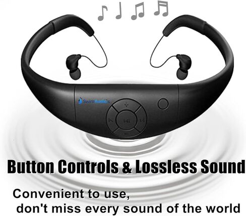 مشغل MP3 مقاوم للماء للسباحة، IPX8 8GB للسباحة تحت الماء MP3، الجري، الرياضات المائية، وقت اللعب 20 ساعة، كابل شحن مغناطيسي in Kuwait