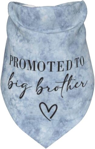 تمت ترقيته إلى Big Brother Dog Bandana Gender Reveal Dog Bandana Reversible، ملحقات دعائم الصور، هدية لمالك محبي الكلاب (Teinture cravate-Blue) in Saudi Arabia