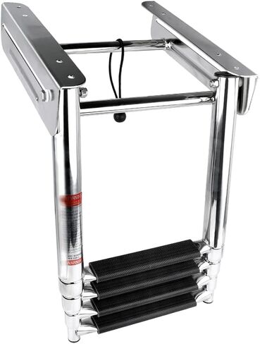 316 الفولاذ المقاوم للصدأ 4 خطوة سلم القارب تحت منصة سلم عائم الشريحة للتمديد سلم السباحة ماكس. قم بتحميل 600 رطل لقارب اليخوت البحري in Kuwait