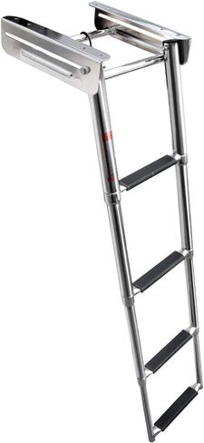 316 الفولاذ المقاوم للصدأ 4 خطوة سلم القارب تحت منصة سلم عائم الشريحة للتمديد سلم السباحة ماكس. قم بتحميل 600 رطل لقارب اليخوت البحري in Kuwait