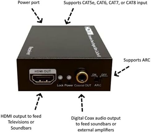 محول عالي الوضوح 8x8 HDbaseT Matrix مع 8 أجهزة استقبال (CAT5e أو CAT6) 1080p HDMI HDCP2.2 توجيه HDTV SPDIF Audio CONTROL4 Savant Home Automation (8x8 HDbaseT Matrix مع مخرج HDMI واحد) in Kuwait