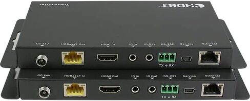 مجموعة موسع HDMI طويلة المدى 4K HDR HDbaseT 330ft 100m ETHERNET 18GBPS Single CAT5e CAT6 CAT7 2.0B 4K @ 60hz UltraHD YUV 4:4:4 جهاز استقبال غير مضغوط IR RS232 HDCP2.2 CONTROL4 Savant in Kuwait