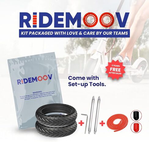 إطارات صلبة متقدمة مقاس 8.5 بوصة للدراجات البخارية الكهربائية Gotrax GXL & XR/Xiaomi M365 & PRO تصميم قرص العسل، متين، غير قابل للانزلاق - معدات حماية إضافية، غطاء مسند وأدوات التثبيت متضمنة in Kuwait