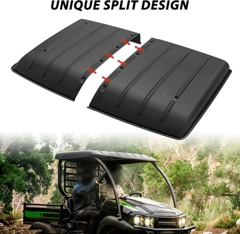 سقف بولي SAUTVS للبغل، سطح علوي بلاستيكي مدمج لملحقات Kawasaki Mule 600 610 SX 4X4 2005-2023 (استبدال KAF600-005B) in Saudi Arabia