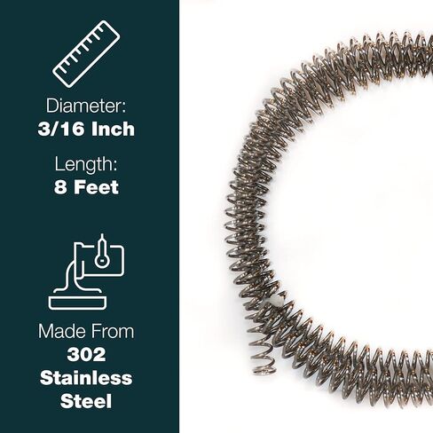 4LifetimeLines 3/16" x 8 ft Stainless Steel Brake Line Protector Gravel Guard - Spring Coil Design, Heavy-Duty Protection, Universal Fit, Easy Installation in Saudi Arabia