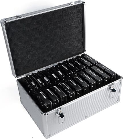 صندوق القرص الصلب مقاس 3.5 بوصة، حقيبة تخزين HDD ذات 20 فتحة حماية مع حافظة صلبة من الفوم in Kuwait