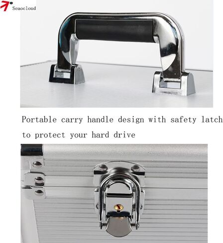 صندوق القرص الصلب مقاس 3.5 بوصة، حقيبة تخزين HDD ذات 20 فتحة حماية مع حافظة صلبة من الفوم in Kuwait