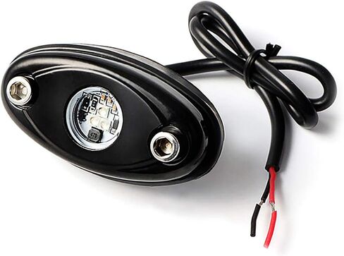 4 Pods LED Rock Light for Jeep ATV SUV Offroad Car Truck Boat Underbody Glow Trail Rig Lamp Underglow LED Neon Lights Waterproof 12V 24V Yellow Orange (Amber) in Kuwait