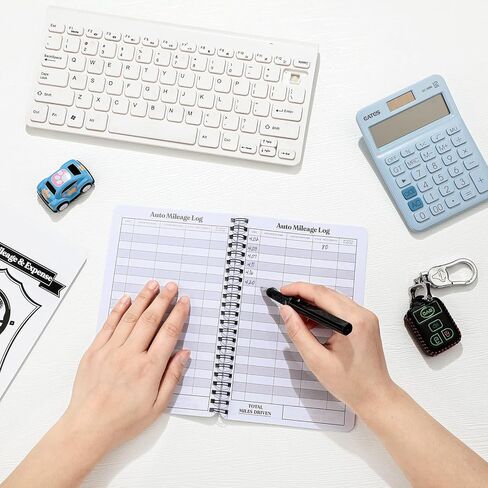 Fainne 4 قطع السيارات الأميال والنفقات دفتر الأميال كتاب تعقب الأميال 5 × 7.87 بوصة تتبع الأعمال دفتر تعقب النفقات دفتر الملاحظات سجل الكتب الأعمال الصغيرة مسك الدفاتر للسيارات، 60 صفحة in Saudi Arabia