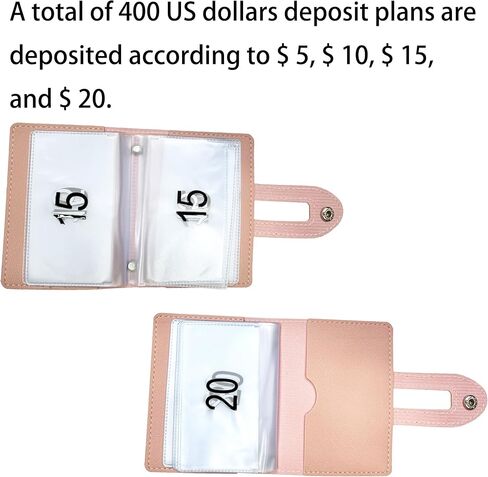 مجموعة تحدي التوفير بقيمة 400 دولار أمريكي أدوات تتبع تحدي التوفير الصغيرة حزمة تحدي التوفير ملف واضح لملف الميزانية النقدية الوصول إلى الأهداف من خلال المدخرات المرحلية in Kuwait