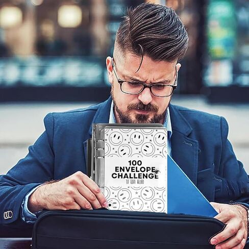 مجلد تحدي توفير 100 ظرف جديد لعام 2024، مجلد تحدي توفير 100 ظرف، مجموعة تحدي توفير المال لتوفير 5050 دولارًا في 100 يوم، مع مظاريف نقدية، لتخطيط الميزانية (قطعة واحدة) in Kuwait