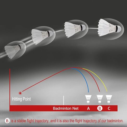 عبوة من 12 كرة تنس الريشة من ريش الإوز مع متانة كبيرة وثبات وتوازن لممارسة التدريب العائلي في الأماكن المغلقة والمفتوحة in Kuwait
