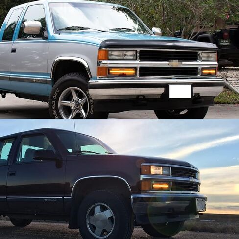عدسات مدخنة متوافقة مع 1988 1989 1990 1991 1992 1993 1994 1995 1996 1997 1998 GMC Chevy C/K 1500/2500/3500 شاحنة أمامية زاوية الانعطاف لإشارة وقوف السيارات 5976838، 5976837 in Saudi Arabia