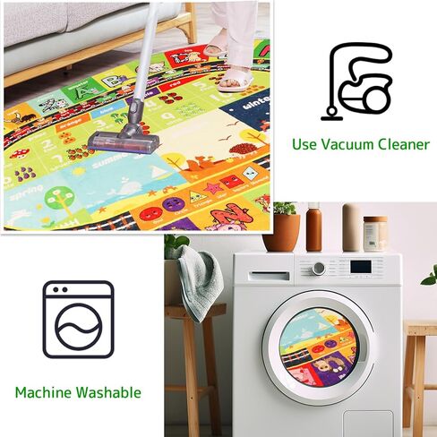 سجادة ABC للأطفال بيضاوية مقاس 5 × 6.7 بوصة، سجادة لعب تعليمية، سجادة لعب تعليمية بأرقام الحيوانات الأبجدية، سجادة تعلم مبكر من الصوف الصناعي لغرفة اللعب وغرفة الأطفال ومساحة اللعب لوقت البطن in Kuwait