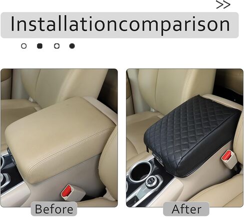 مناسب لسيارة Nissan Pathfinder 2013 2014 2015 2016 2017 2018 وسادة وحدة التحكم المركزية للسيارة، غطاء صندوق مقعد مسند ذراع السيارة العالمي المقاوم للماء، ملحقات داخلية للسيارة، غطاء مسند ذراع تلقائي (قماش) in Saudi Arabia