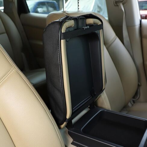 مناسب لسيارة Nissan Pathfinder 2013 2014 2015 2016 2017 2018 وسادة وحدة التحكم المركزية للسيارة، غطاء صندوق مقعد مسند ذراع السيارة العالمي المقاوم للماء، ملحقات داخلية للسيارة، غطاء مسند ذراع تلقائي (قماش) in Saudi Arabia