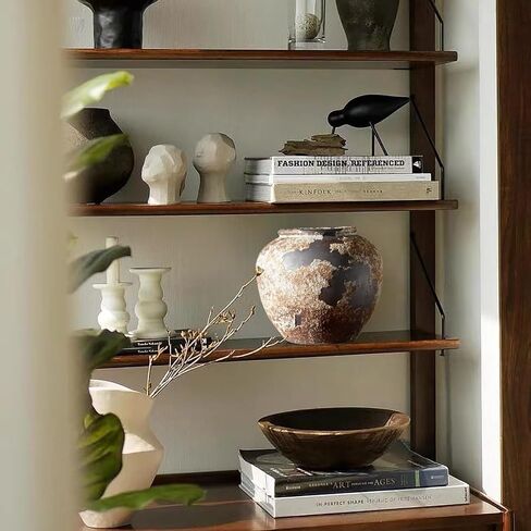 Rustic Vase for Home Decor, Farmhouse Terracotta Vases, Stone Vases, Large Vases for Living Room Decor, Rustic Flower Vase Decoration for Living Room Tall Ceramic Vase in Kuwait