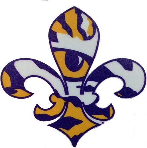 ملصق Craftique LSU Tigers Fleur De Lis - 4 بوصة in Saudi Arabia