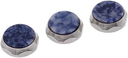 3 pieces Silver Trumpet Valve Finger Buttons Trumpet Repair Part Accessories (Blue Shell Inlay) in Saudi Arabia