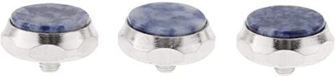 3 pieces Silver Trumpet Valve Finger Buttons Trumpet Repair Part Accessories (Blue Shell Inlay) in Saudi Arabia