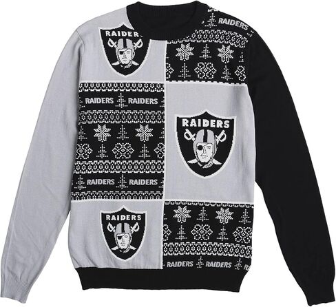 سترة FOCO NFL للرجال بشعار فريق NFL Busy Block Snowfall Holiday القبيحة in Kuwait