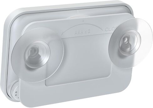 ساعة دش مؤقتة LCD رقمية مقاومة للماء، مقاومة للماء لرذاذ الماء، حامل حائط على مدار الساعة للحمام، كوبين شفط، تعرض الوقت ودرجة الحرارة والرطوبة النسبية الداخلية (1، أبيض) in Kuwait